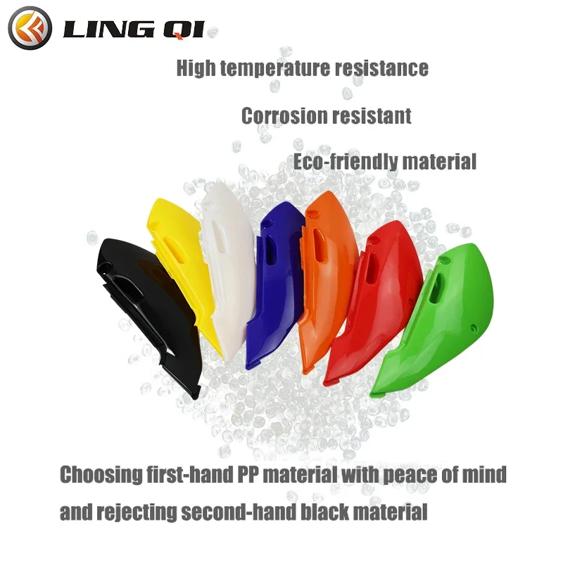 LINGQI RACING Motorcycle KLX110 Rear Side Left Right Mudguard Fender For KLX 110 2013 Dirt Pit Bike Accessories