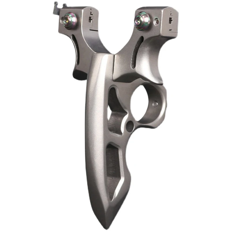 304 Stainless Steel Ring Slingshot Venomous Sting Fast Pressing Clip Flat Rubber Band Slingsshot Outdoor Hunting and Shooting 6