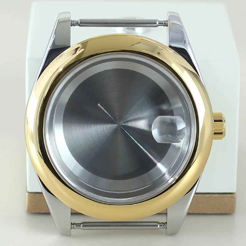 High-Quality 36mm/39mm Steel Watch Case with Sapphire Glass Bracelet