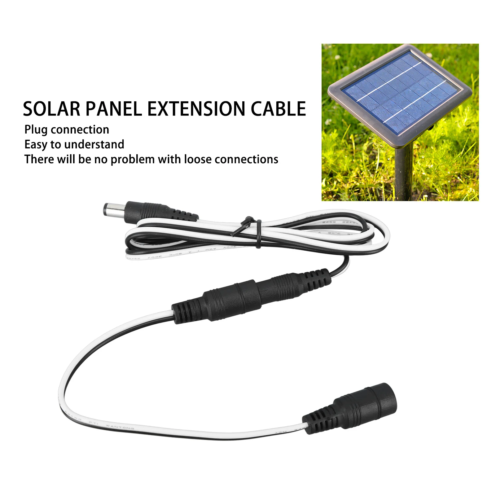 Solar Panel Power Extension Cable DC Extension Cable for Solar Photovoltaic Panel LED Lights Cameras extension cable solar panel connector cable