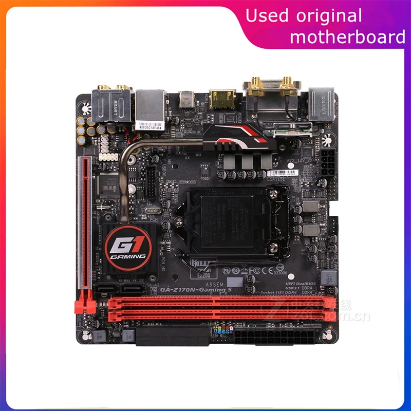 Usato Lga 1151 Per Intel Z170 Ga-Z170N-Gaming Z170N-Gaming 5 Mini Itx Computer Usb3.0 Sata3 Scheda Madre Ddr4 Desktop Mainboard