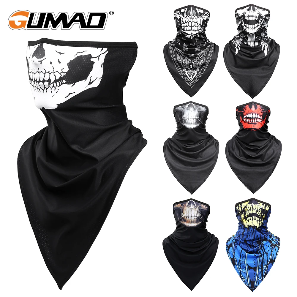 Skull Half Face Mask Sports Tube Scarf Hiking Cycling Bandana Neck Gaiter Men Women Summer bandana scarf hiking scarves hiking scarf hunting scarf