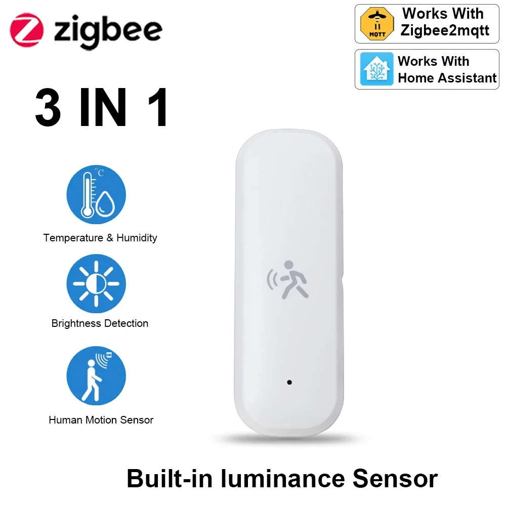 ZigBee Smart Pir Motion Sensor Detector With Temperature and Humidity ...