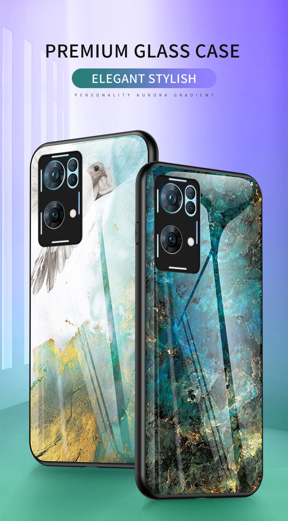 Reno Ace 2 4Z 5Z 6Z 7Z Kansi DECLAREYAO Karkaistu lasi Kova Coque For OPPO Reno 3 4 5 5K 6 7 8 Pro Plus -kotelo Silikoni So_voghion.com