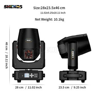 SHEHDS Flight Case With 2Pcs Mini Bulb Beam 230W 7R Moving Head Lighting For DJ Bar Concert Special Equipment 2