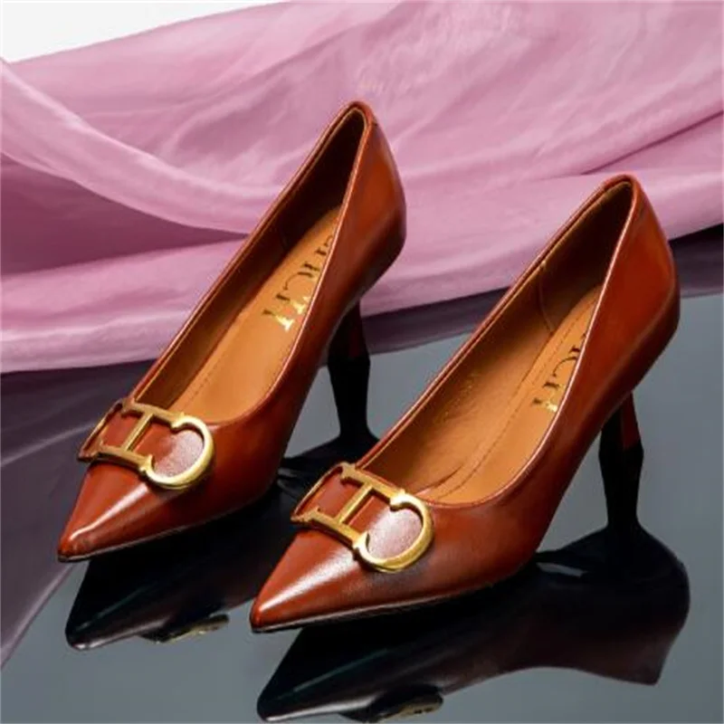 New Classic Single Shoes Simple Design Pure Color For Women, Retro Fashion, Comfortable And Versatile Single Shoes For Women 5