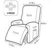1 Seater Anti-dirty Armchair Sofa Protector 4Pcs Split Recliner Sofa Cover Stretch Relax  Chair Cover Living Room 5