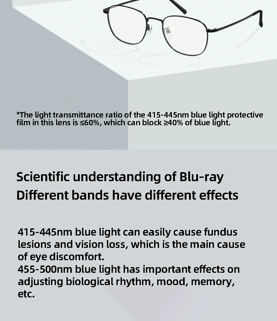 Xiaomi Anti-Blue Light Eye Protection Glasses Unisex (HMJ06LM) description image 2