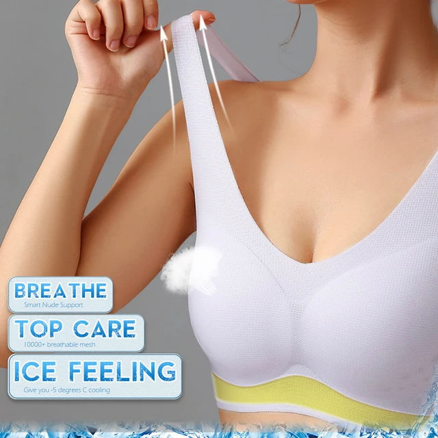 Breathable Cool Liftup Air Bra, 2024 New Sport Bras for Women, Seamless  Wireless Cooling Comfort Bra Beige at  Women's Clothing store
