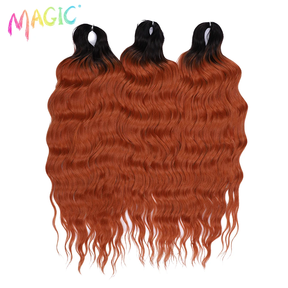 Magic Hair Synthetische lose tiefe Welle Flechten Haarverlängerungen 24 Zoll Wasserwelle Zopfhaar Ombre Blonde Twist Crochet Curly Hai – Detail 14