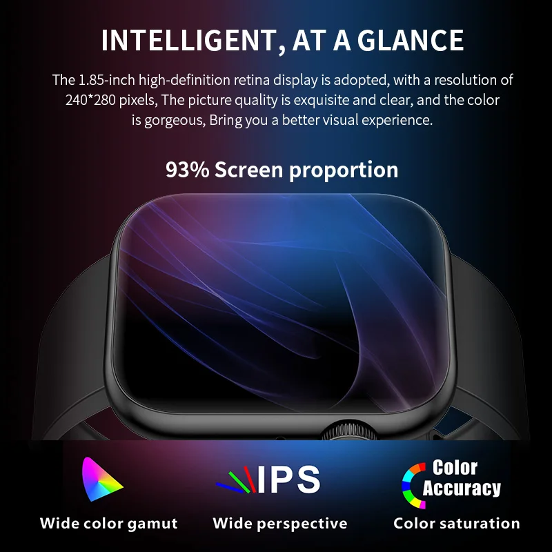 LIGE New Men Smart Watch 1.85 Full Touch Bluetooth Call Smart Wristwatch Body Temperature Watch Sports Bracelet Women Smartwatch