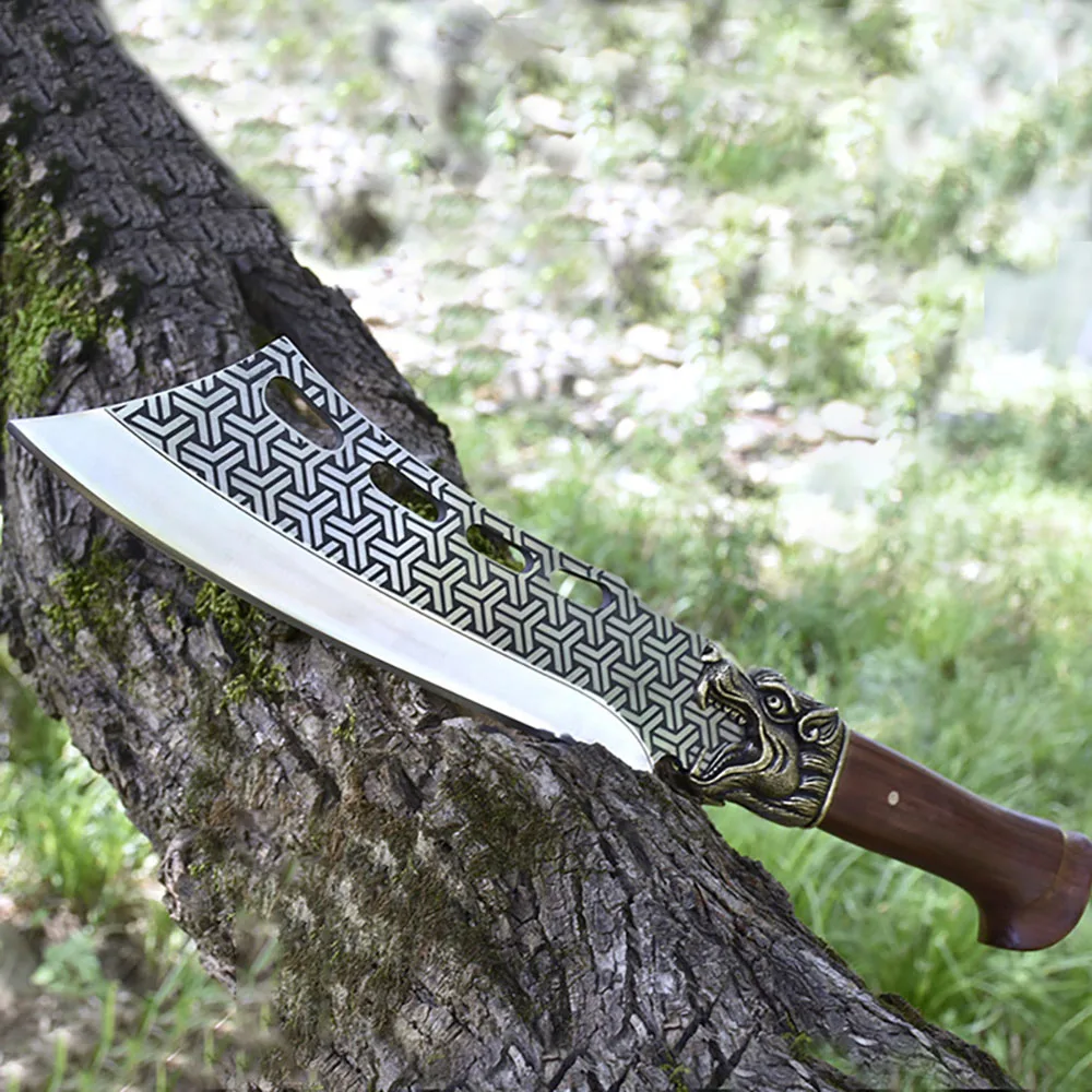 Hand forged chopper large “Tirex”. made from Russia survival handmade  hunting knife – Knives & Accessories