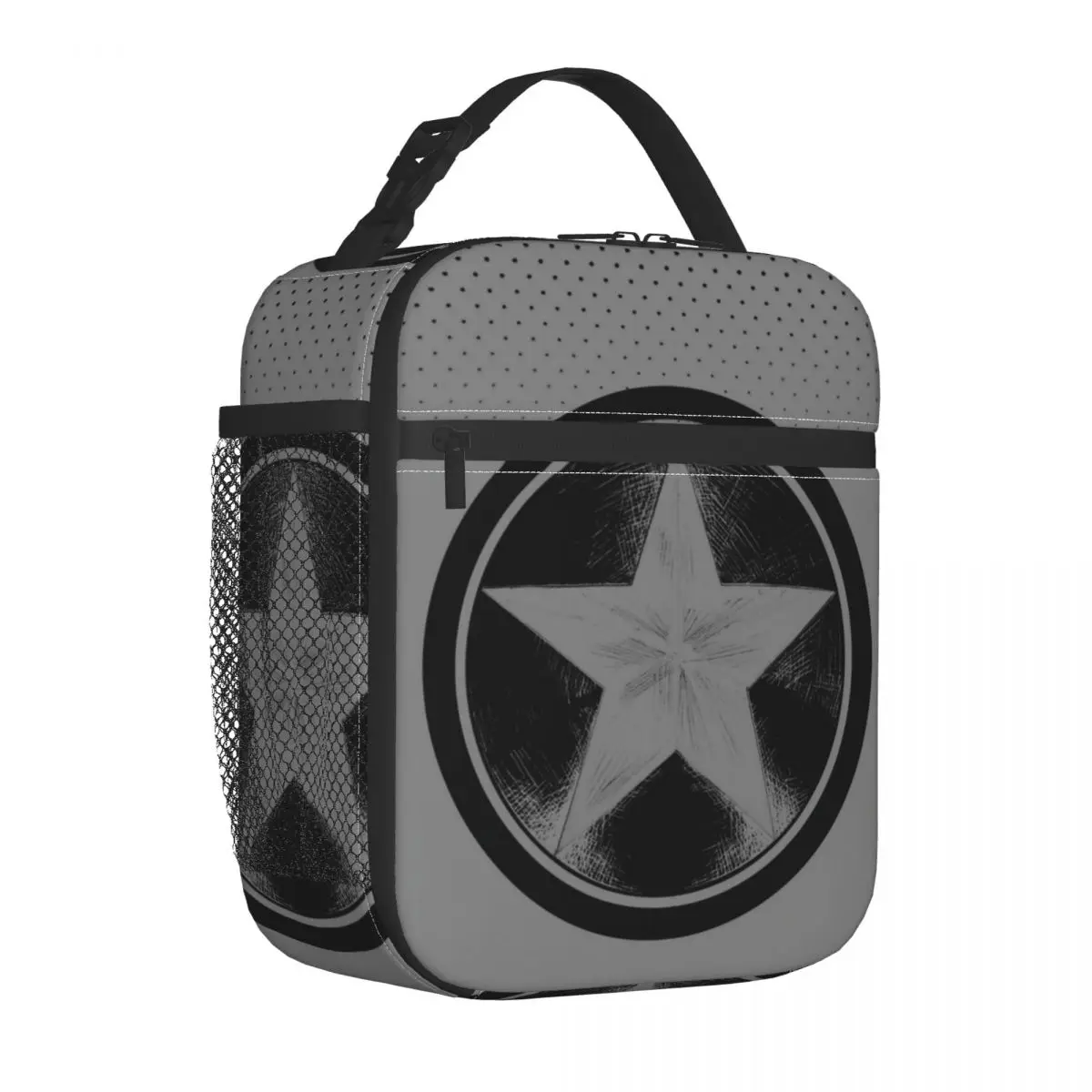

Сумка для ланча Captain America Grunge Shield Изолированная, большой контейнер для еды, охлаждающая сумка, офисный бокс для пикника для девочек и мальчиков