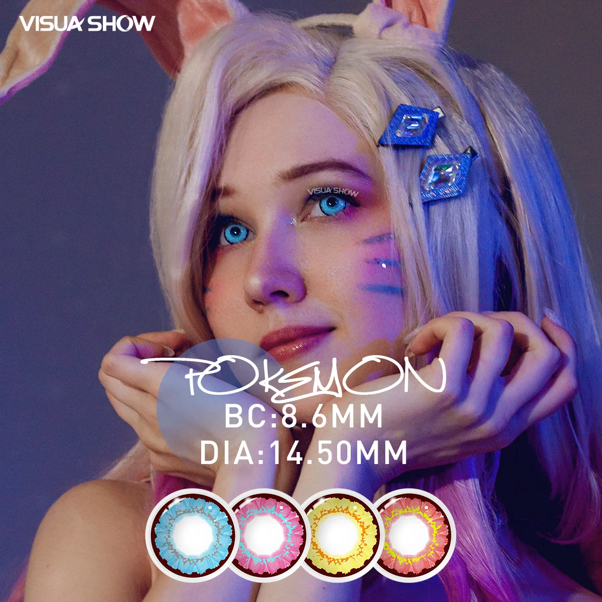 VISUASHOW-POK-MON-Cosplay-Halloween-Colored-Contacts-Lenses-Multicolor ...