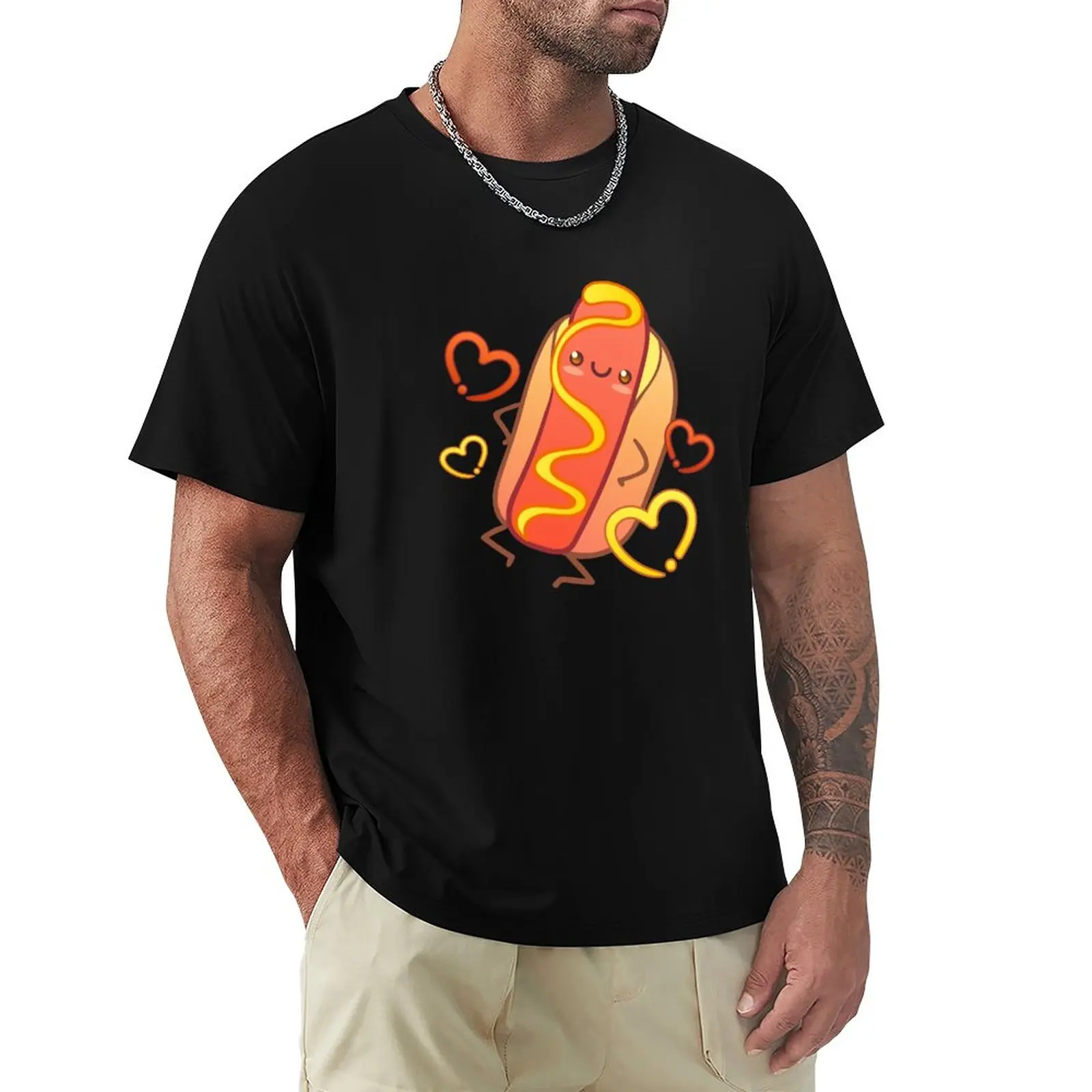 

Cute Hot Dog T-Shirt plus sizes Blouse mens graphic t-shirts