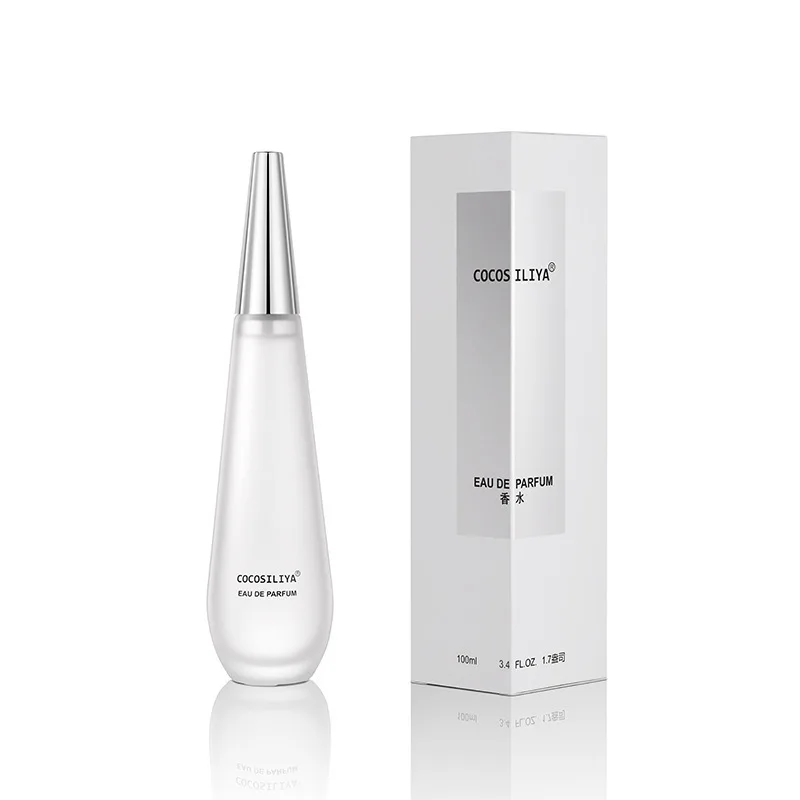 Eau de parfum floreale elegante da donna da 100 ml, fragranza fresca, floreale e legnosa a lunga durata con loto, rosa, peonia, ambra e muschio._voghion.com