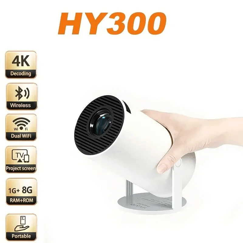 Hy300 Projector Free Style For Samsung Xiaomi Android Wifi Home