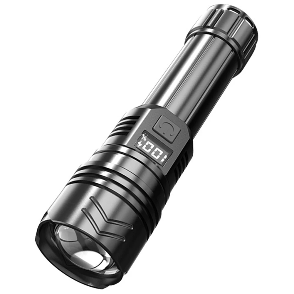 LED Flashlights USB Rechargeable Waterproof High Lumens Flashlight 5 Modes Outdoor Camping Lantern for Outdoor Fishing Adventure