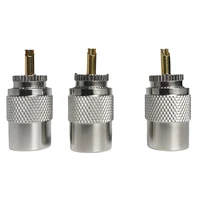 UHF Male Plug &  N-Type Male Plug - Crimp Connector for RG58/RG59/RG6U Coaxial Cable - Gold Plated Brass RF Connector UHF MALE 2
