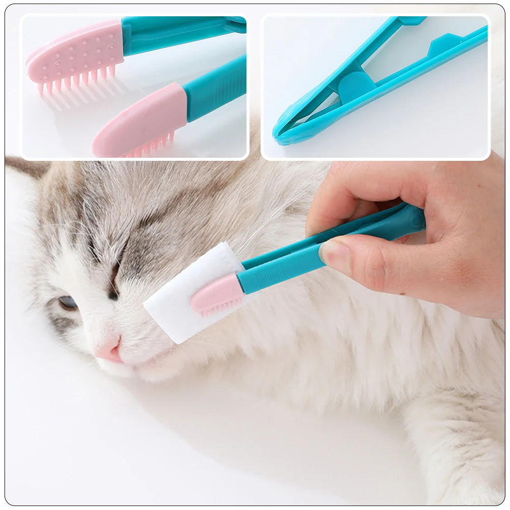 Tear Stain Remover for Dogs Eyes Cat Cleaning Brush Pet Small Grooming Comb Portable