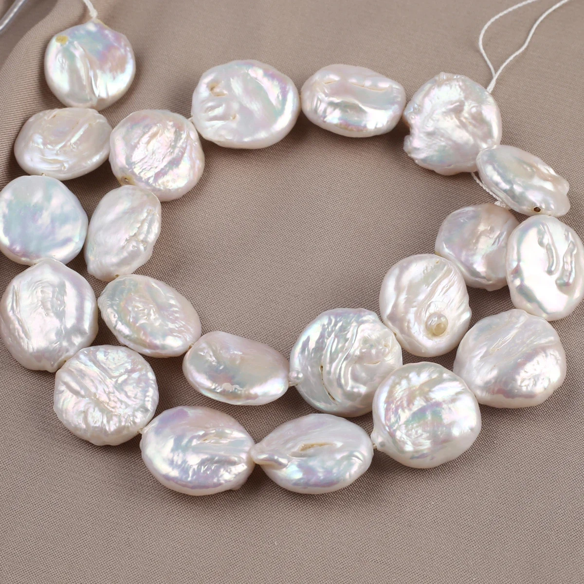 Natural Pearl Baroque Button Beads Exquisite Shape Elegant Appearance for DIY Jewelry Making Handmade Bracelet Necklace