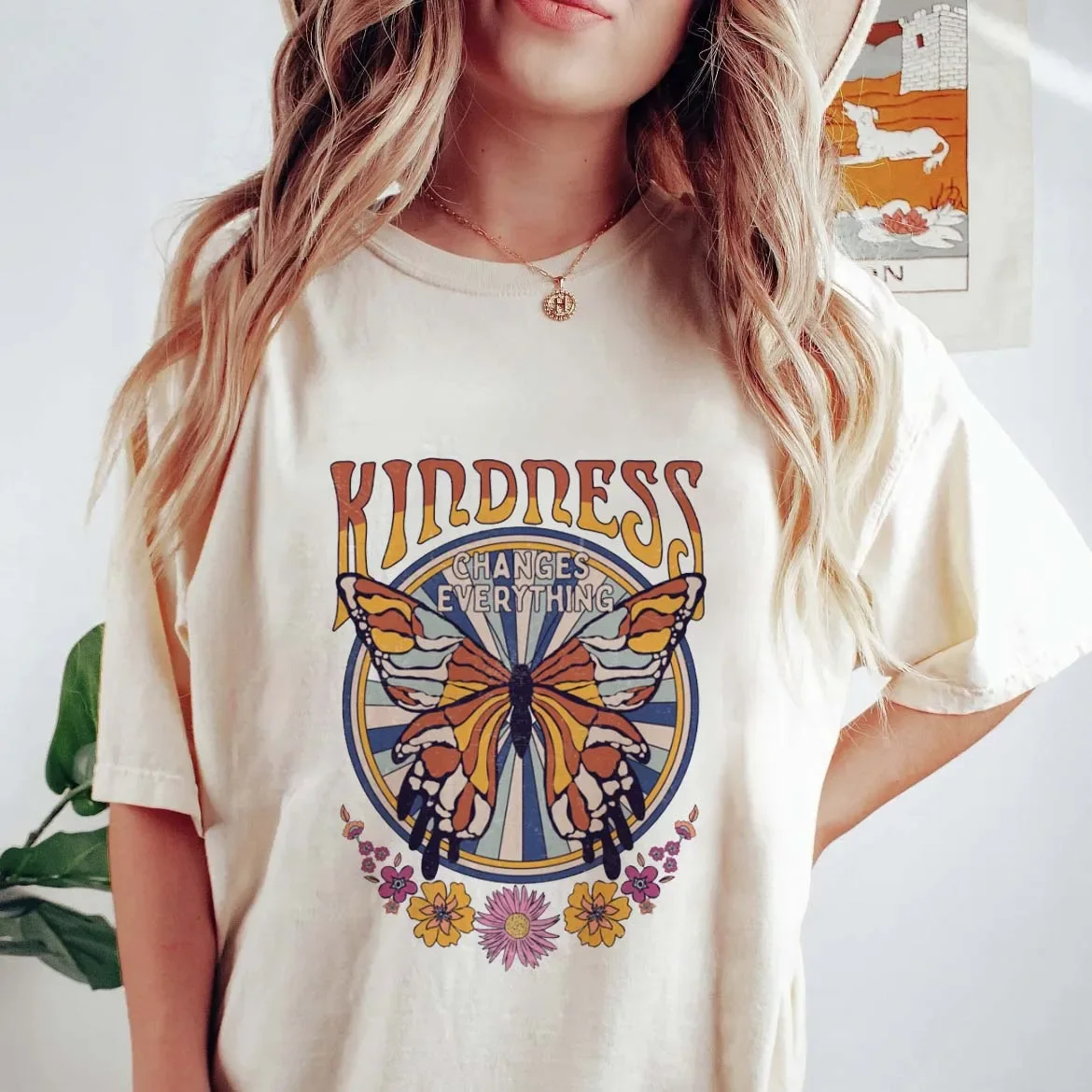 

Trendy 90s 100% Cotton Clothing Butterfly Print Summer Fashion Women's T-shirt Pattern T-shirt Print Short Sleeve Top T-shirt.