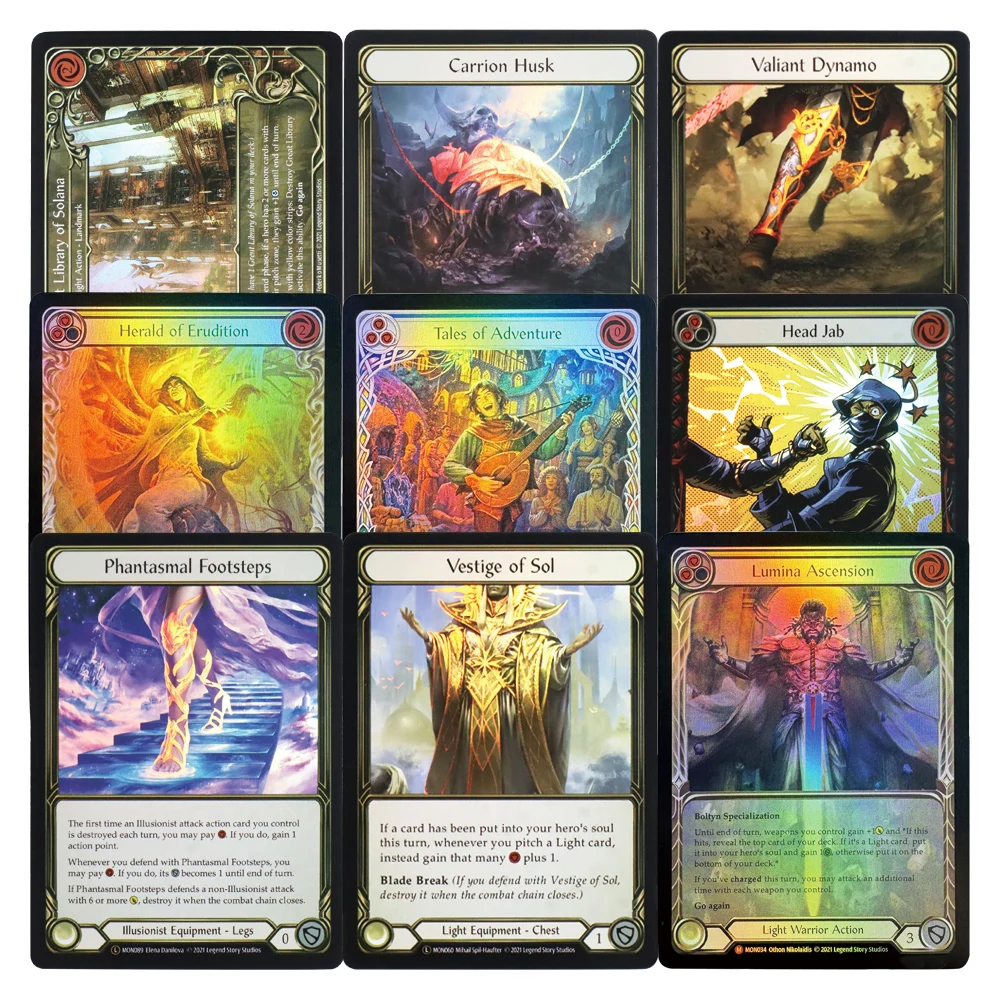 FAB Proxy Cards Rainbow Foil Agent TCG Game Card Code MON+LGS+LSS