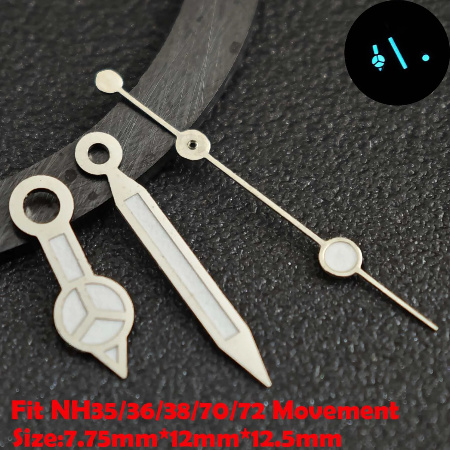 Luminous Green/Blue-Green Watch Hands - Premium Replacement Parts