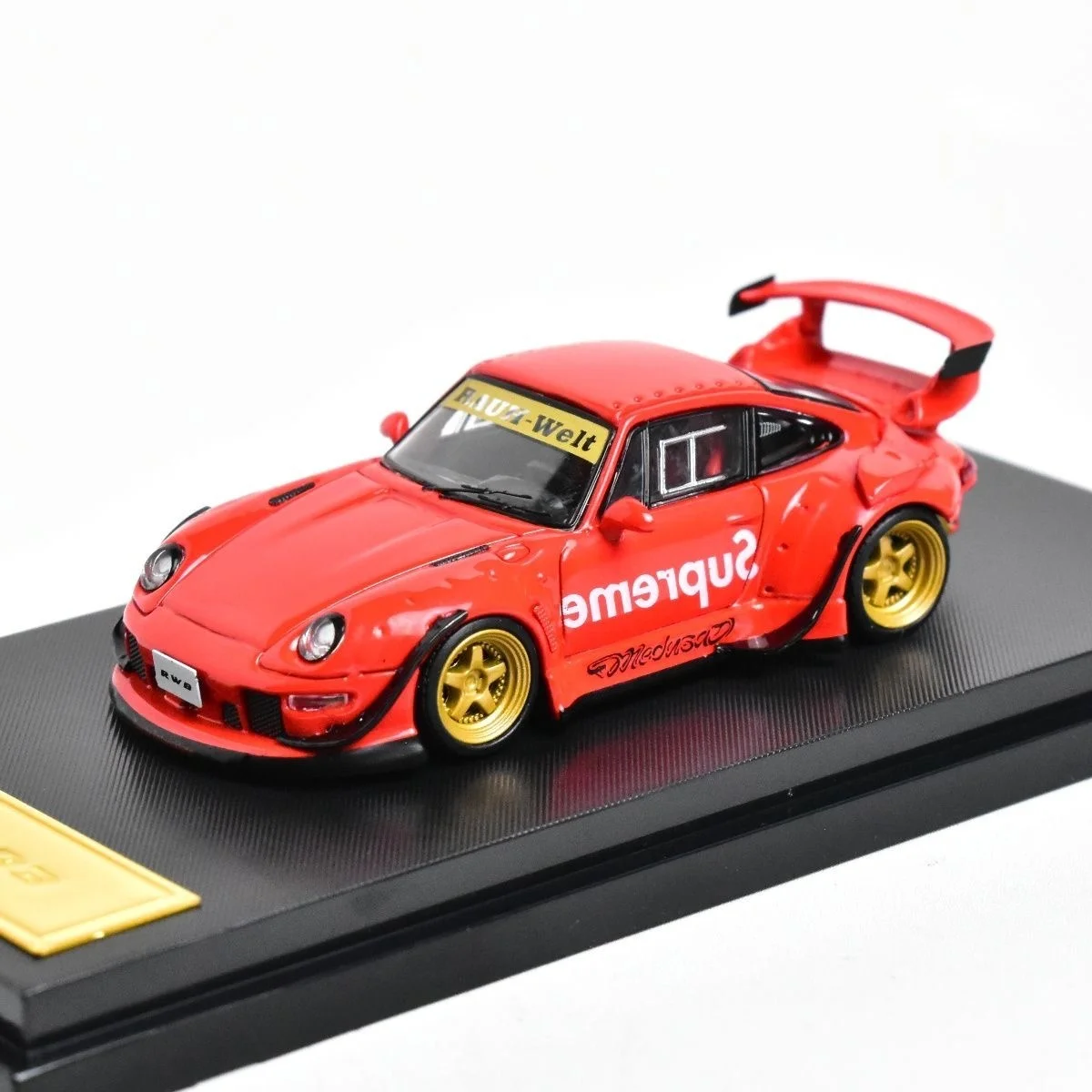 SW STAR 1:64 993 Wide-body RWB modified White Apple Status has alloy car model set 4