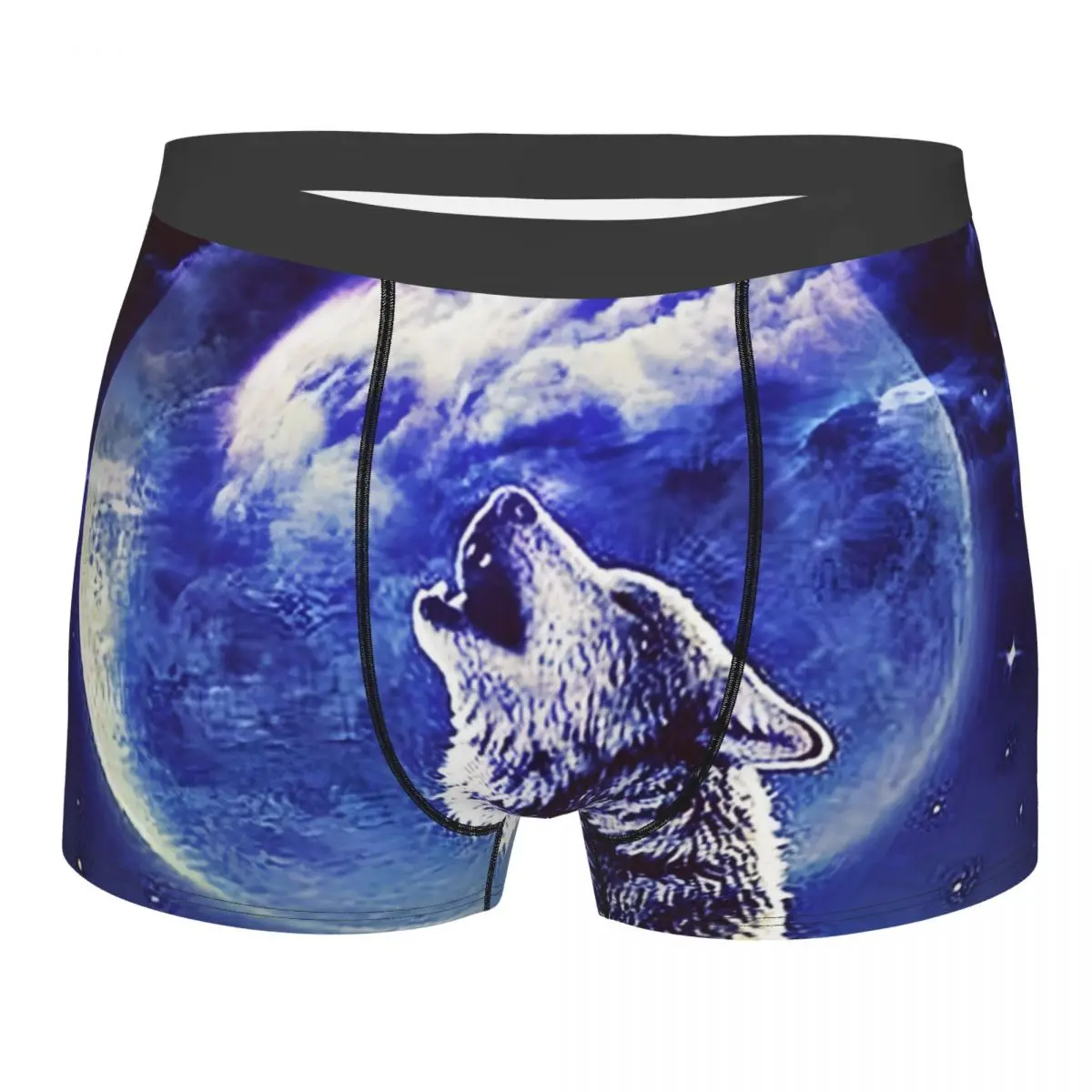 Space Galaxy Wolf Mutande Mutandine Di Cotone Intimo Uomo Sexy Cloud Moon Shorts Slip