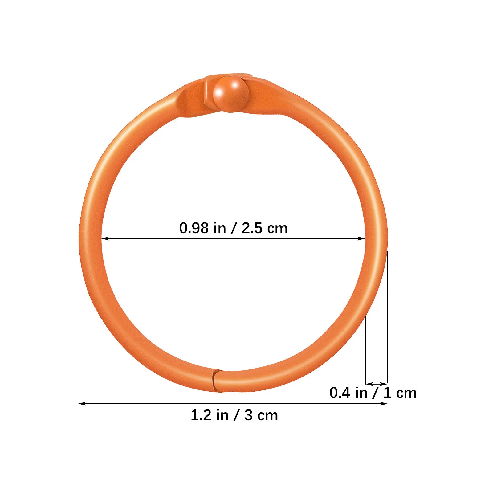 50Pcs 여러 가지 빛깔의 키 체인 키 링 플래시 카드 용 금속 바인더 링 인덱스 카드 사무실 스크랩북 바인딩 링 바인더 클립