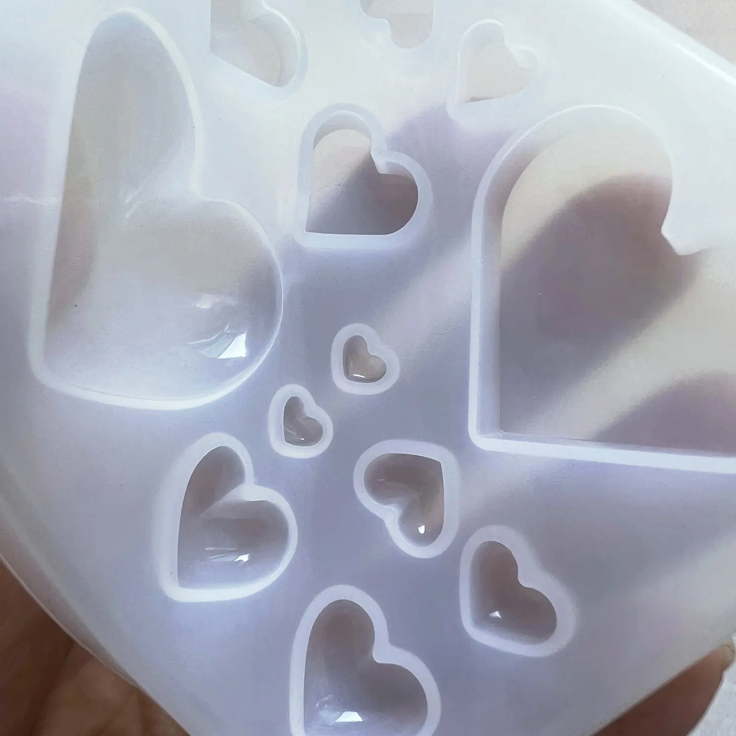Kawaii Resin Heart Cabochon Silicone Molds DIY Dried Flowers Jewelry Charms Tool Cute Mini Puffy Heart UV Resin Pendant Mold