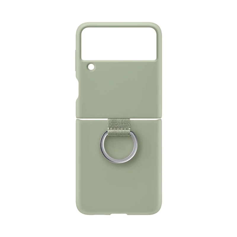 Silicone Cover Protective Case For Samsung Galaxy Z Flip 3 Flip3 5G with Ring Mobile Phone Cases Silica Case