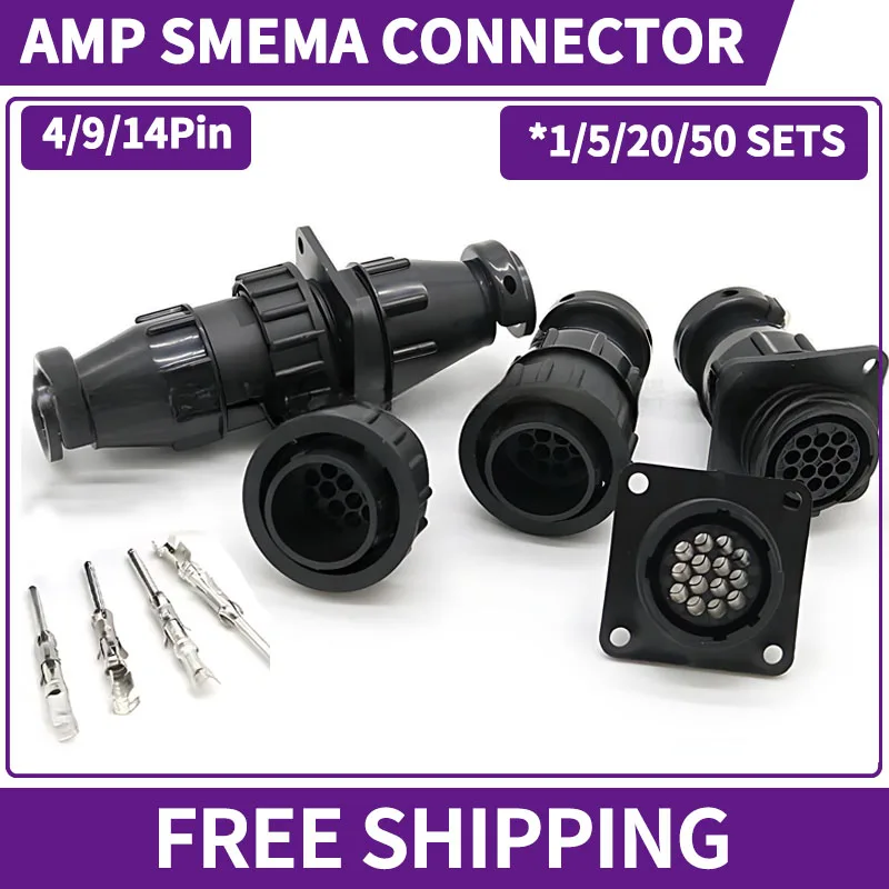 Tomada da Aviação do Conector do Sinal Equipamento de Smt Ampère te Smema Smt 4p 9p 14pin 182645 182919 182647 182649 206043 20 50 Conjuntos