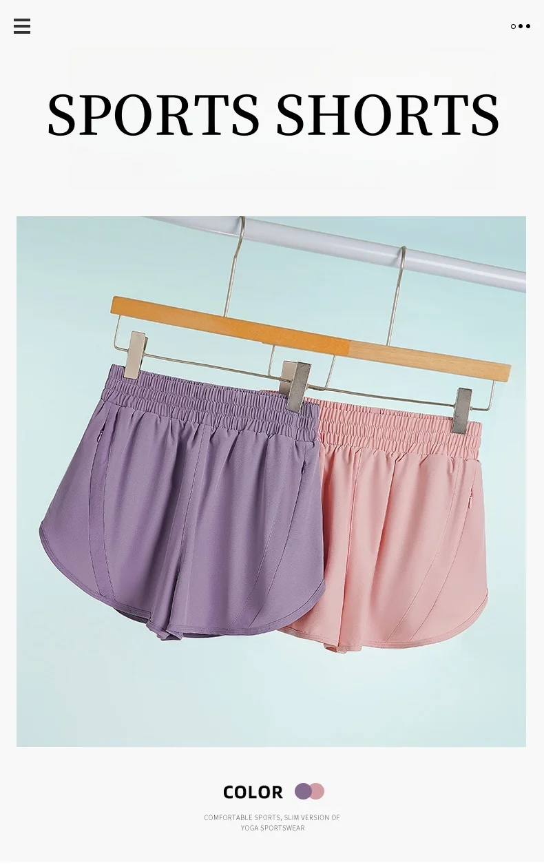 Description Picture 4 of itemDRUR Women's Running Shorts Summer 2 In 1 High Waist Quick Dry Yoga Gym Clothes Female Athletic Short Pants With Pocket Yogawear