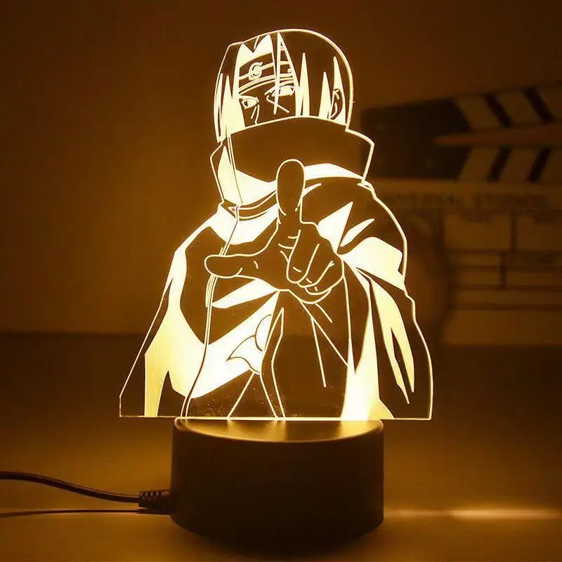 Anime Naruto 3D Night Lamp Toys LED Night Light Figure Uzumaki Kakashi Table Lamp 