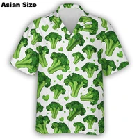 Fruit Vegetable Chili Carrots Graphic Shirts For Men Vegan Chef Tomatoes Cauliflower Beach Shirt Fashion Male Tee Streetwear 2