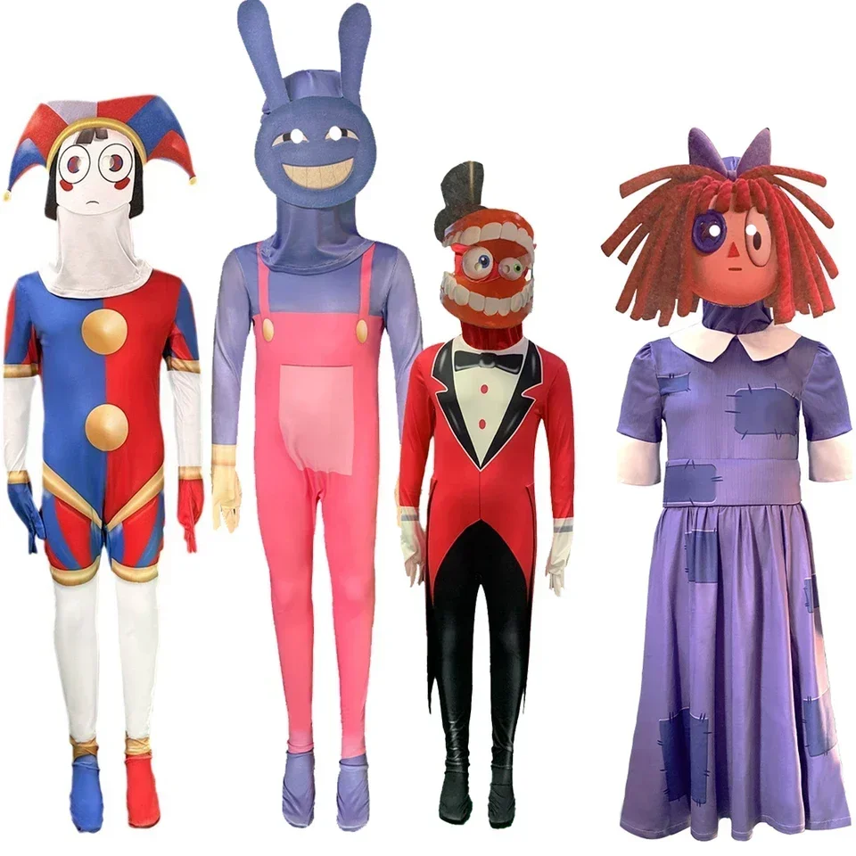 

Amazing Digital Circus Cosplay Pomni Cosplay Cartoon Costume Theater Children Christmas Funny Home Party Clothing Kids Gifts