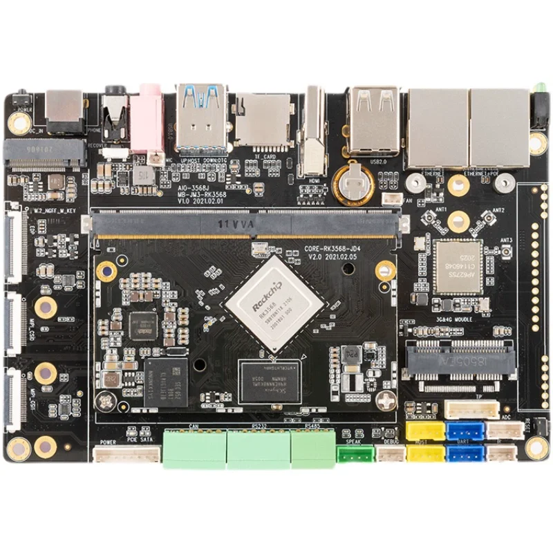 Core-3568J AI �������� Rockchip 64��Ʈ ���μ��� RK3568 ���� �ҽ� �ھ� ���� WiFi 6 PCIe 3.0 SATA 3.0 HDMI2.0 BT5.0