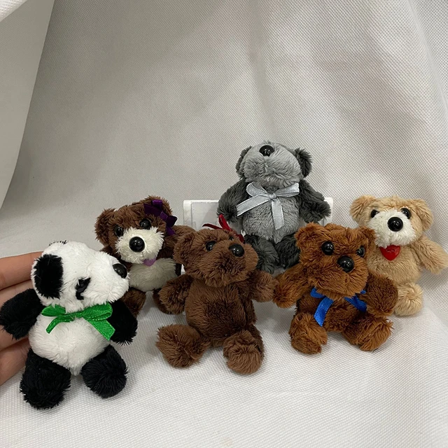 Peluş ayı peluş bebekler küçük oyuncak ayıcık bebekler oyuncak sevimli 4cm  cep telefonu çantası Charm Mini ayı minik el sanatları bebekler minyatür  küçük hediye - AliExpress