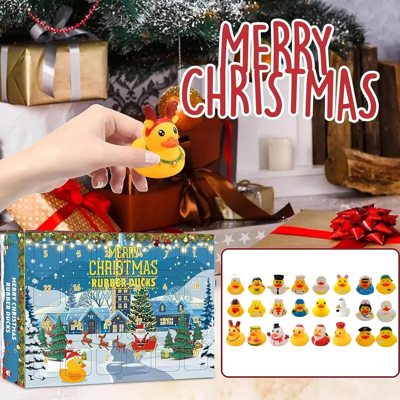 Calendario Dell'Avvento Di Natale Con Anatra Di Gomma 24 Scatole Calendario Dei Giocattoli Dellatmosfera Natalizia Con Anatra Di Gomma Regalo A Sorpresa 89977265