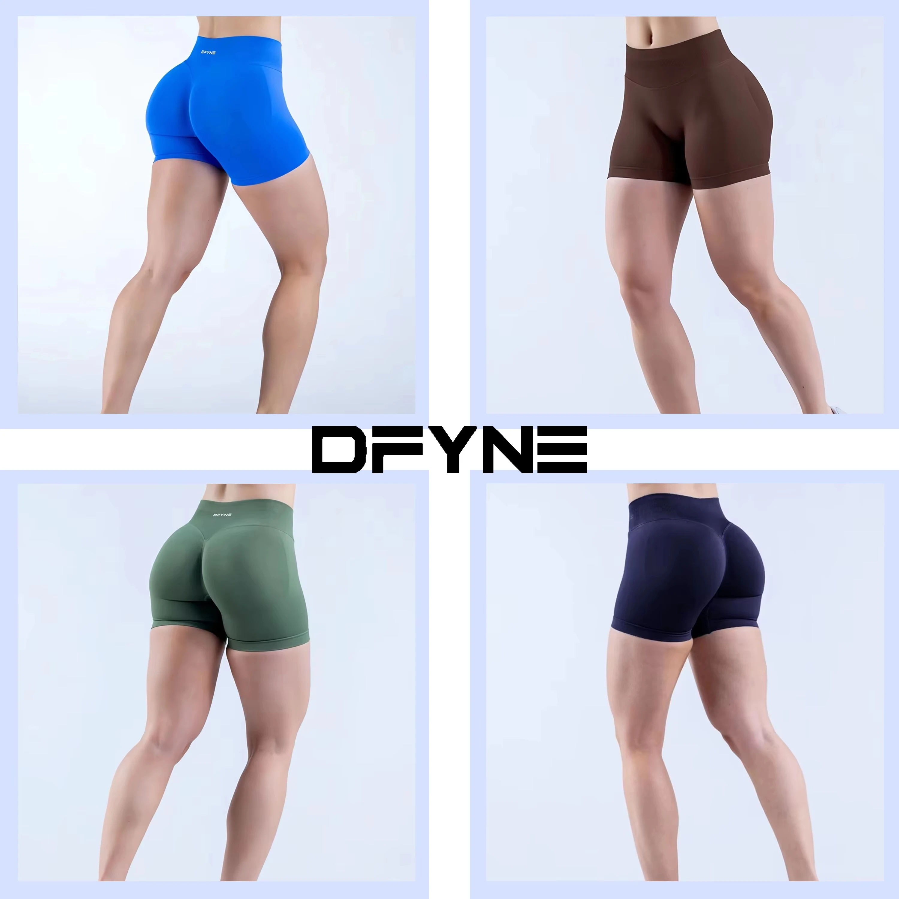 Ignite Shorts with 4.5'' Low Waist Seamless Yoga Shorts Scrunch Bum Gym Workout Biker Short Stretch Fitness Short