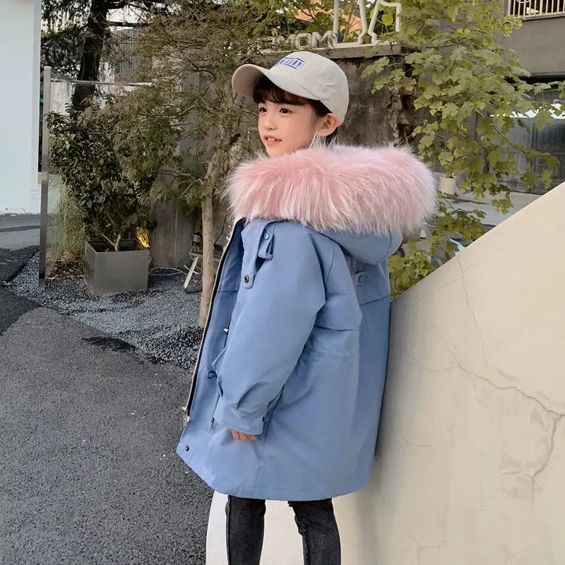 20 Degee Boys Coat Winter Girls Jacket Large Faux Fox Fur Liner