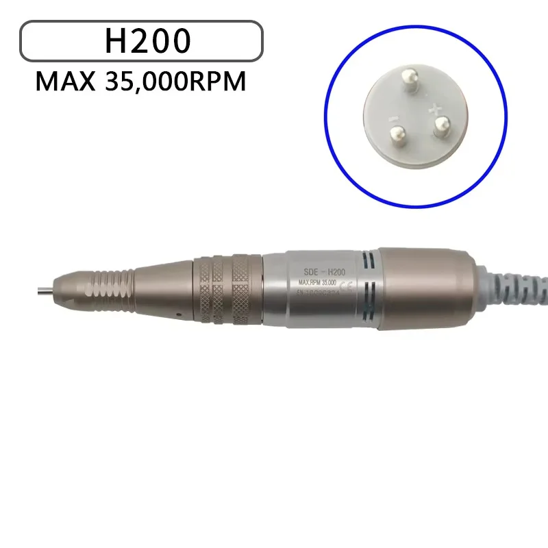전동 네일 드릴 머신 35000RPM 30V H200 핸들 강력 210 마라톤 네일 드릴 폴리쉬 비트 포함 매니큐어 및 페디큐어용
