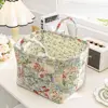 Pastoral Style Fabric Storage Basket Stackable Washable Sundries Storage Organizer Foldable Underwear Debris Organizing Frame 1