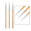 3Pcs Nail Art Liner Brushes French Stripe 3D Tips Line Stripes DIY Drawing Pen UV Gel Brushes Painting Manicure Nail Tool Sets 1