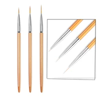 3Pcs Nail Art Liner Brushes French Stripe 3D Tips Line Stripes DIY Drawing Pen UV Gel Brushes Painting Manicure Nail Tool Sets 1