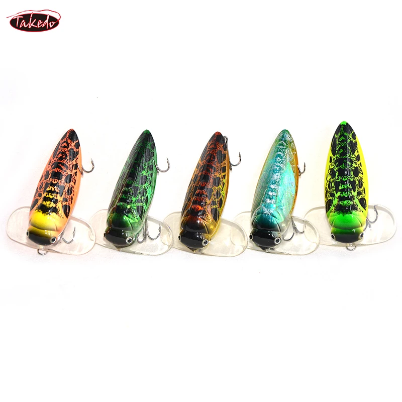 2 Leurres De Pêche Cicada 4 Cm 5,5 G – Crankbait Avec Ailes – Topwater Bass – Neufs