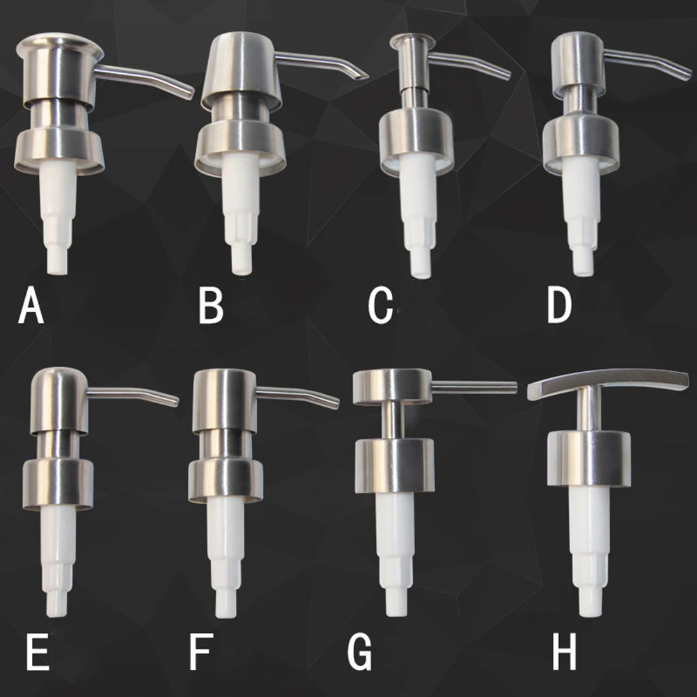 Stainless Steel  Soap Pump Liquid Lotion Dispenser Head Bathroom Liquid Soap Dispenser Toilet Hand Replace Lotion Shampoo Pump 2