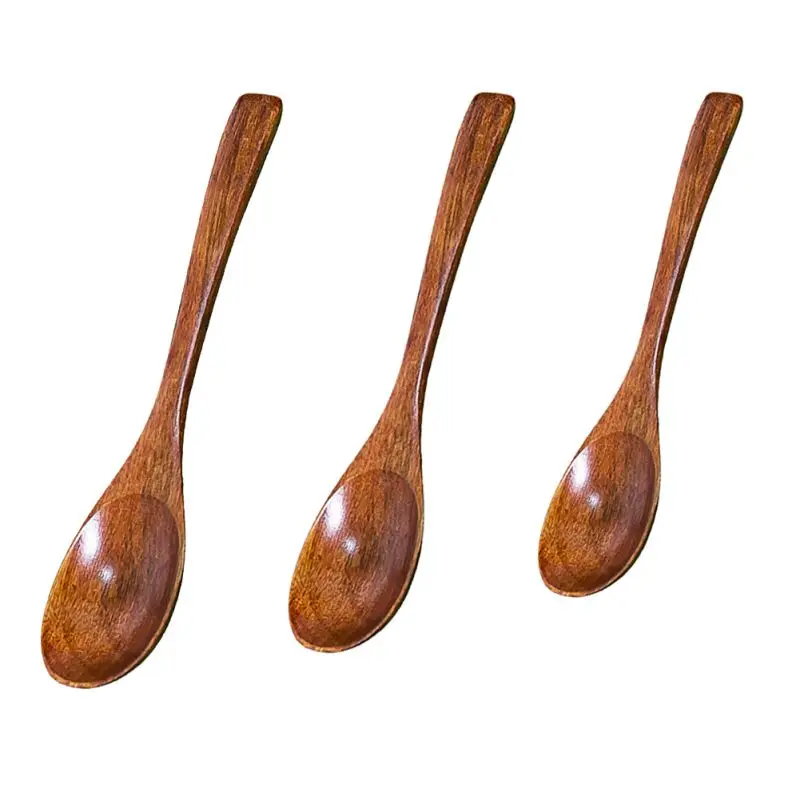 

Wooden Spoon Tableware Tea Honey Coffee Stirring Spoons Spice Condiment Salt Sugar Soup Kitchen Mini Durable Accessories